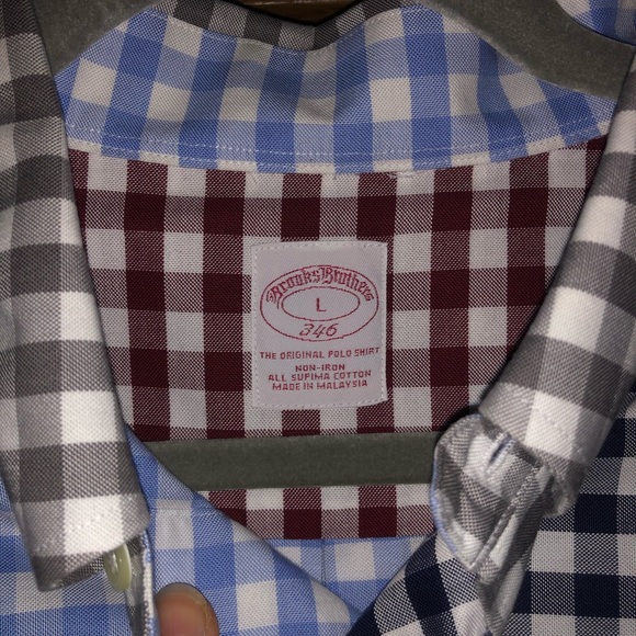 Multi-color Gingham Brooks Brothers button down - Picture 3 of 4